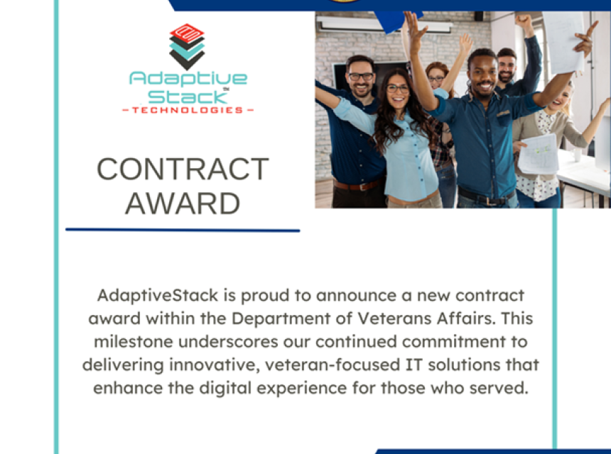 AdaptiveStack Technologies awarded Financial Services Center (FSC) Program Management Support Services (PMSS) Subcontract